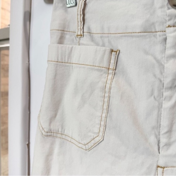 NWT Anthropologie Colette Linen Cropped Wide Leg Pants Maeve Magic Cream 27 - Picture 9 of 12